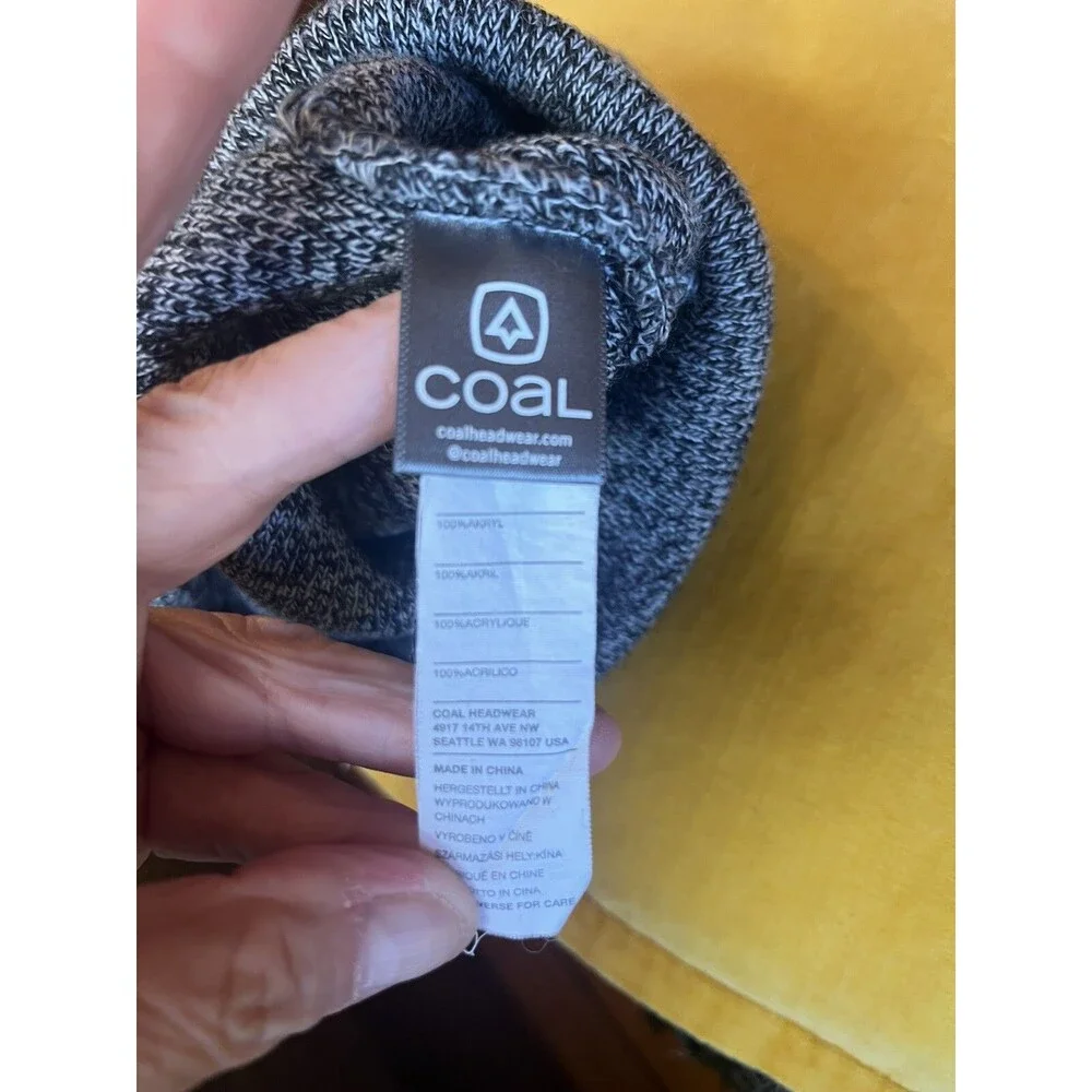 Coal Headwear Beanie Hat Adult Gray One Size Heathered Cuffed Logo Outdoors